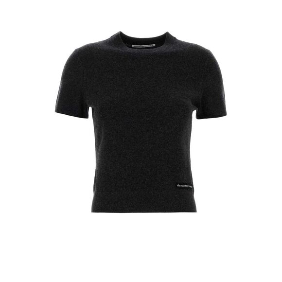 T By Alexander Wang Women Charcoal Wool Sweater